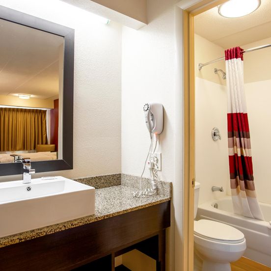 Bathroom view of Red Roof Inn Plus+ Baltimore North - Timonium