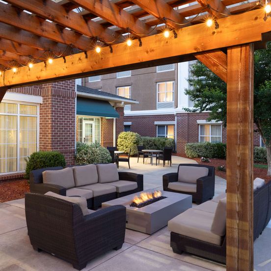 Patio view of Homewood Suites Fredericksburg