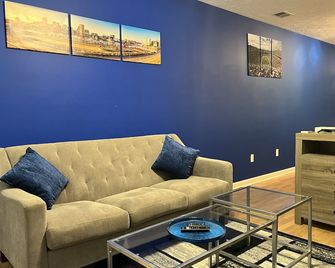 50 Shades of Blue -McHenry Row - Baltimore - Living room
