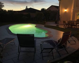 quiet studio bathroom kitchen wc swimming pool & parking - Viriat - Zwembad
