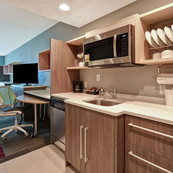 Kitchen view of Home2 Suites by Hilton Shreveport