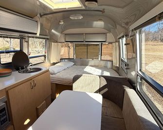 Cozy 1-bedroom Bambi Airstream camper on a 56 acre farm with stream and woods. - Morris