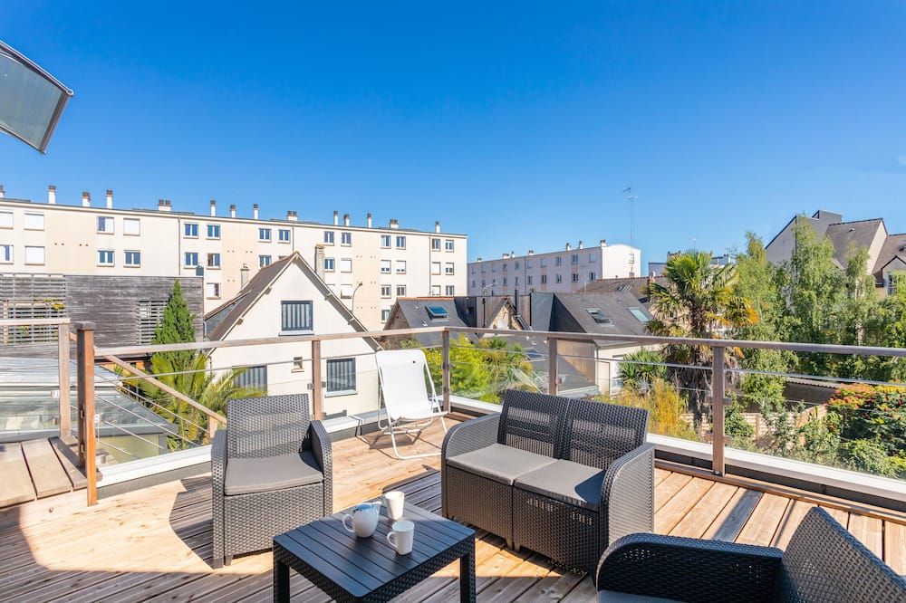 Teranga - Studio avec grande terrasse dans Rennes - רן - מרפסת