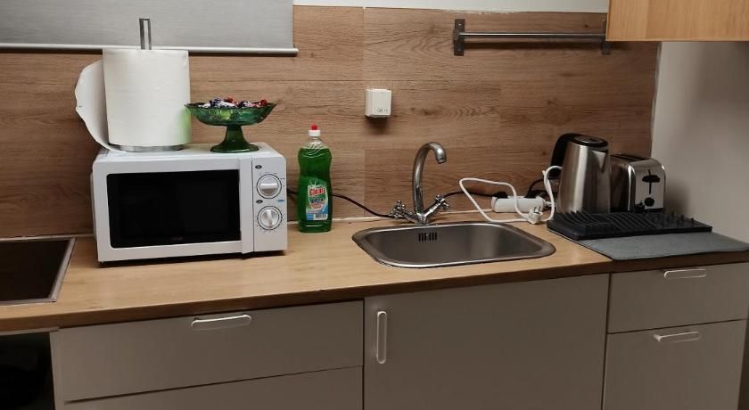 Kitchen view of Keflavik Cozy Apartment