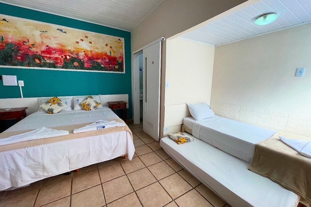 Pousada Vison Ubatuba - Praia Grande - אובטובה - חדר שינה