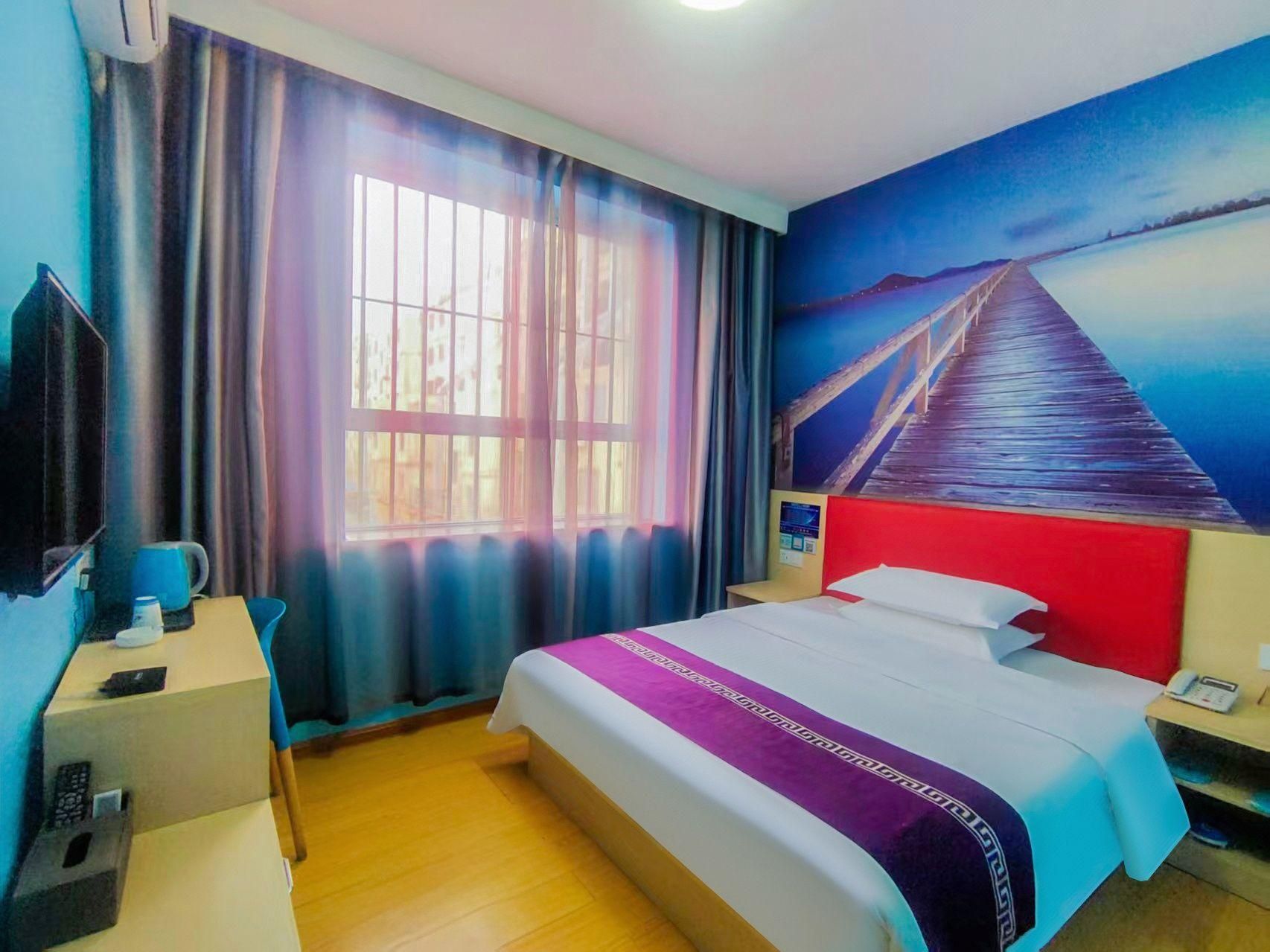 Pai Hotel Jiuquan Gulou Jianshe Road - Jiuquan - Slaapkamer