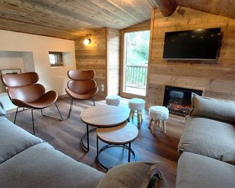 Chalet 14 Pers, Skis aux Pieds, vue Panoramique.. - Valmeinier - Salon