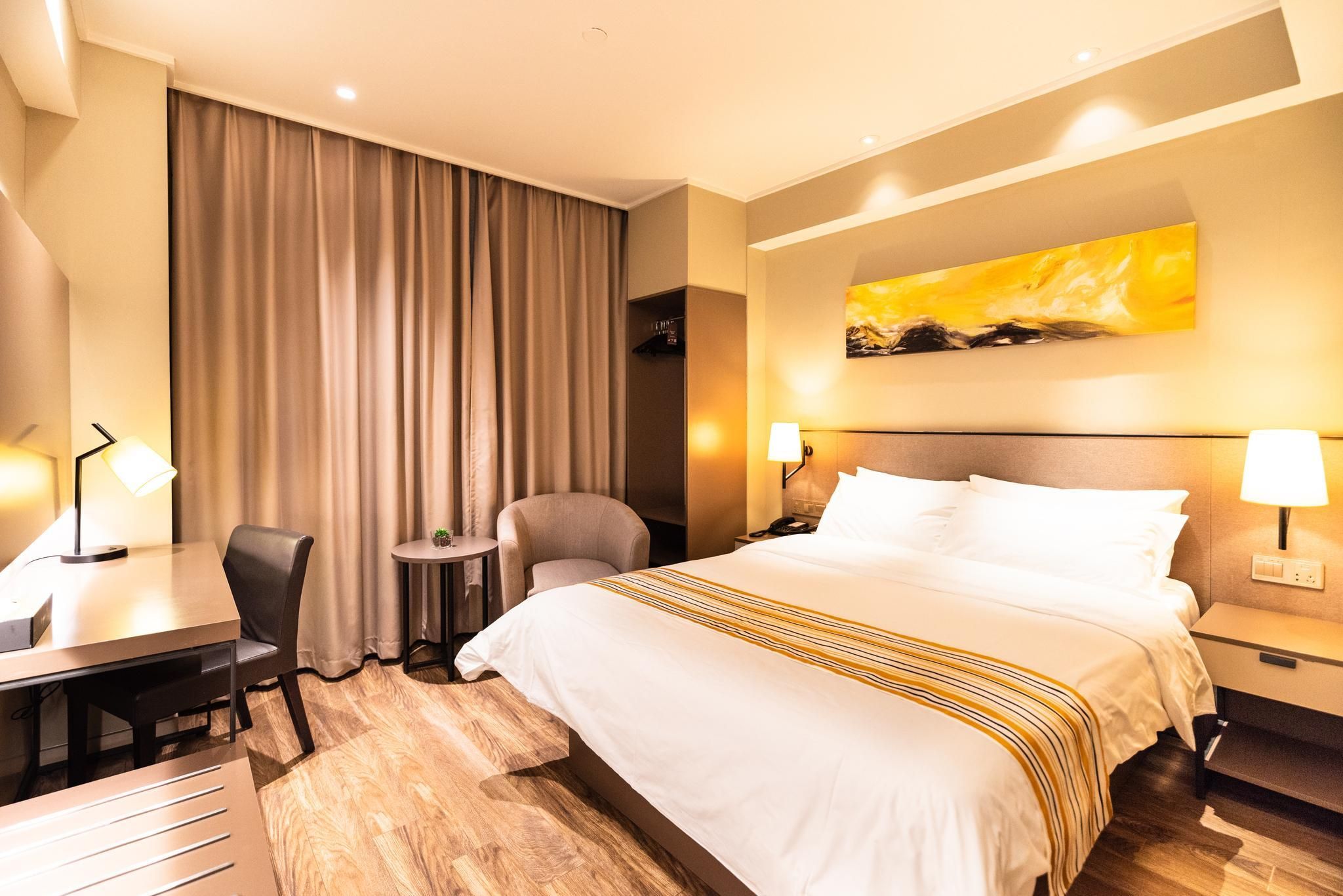 Home Inn Plus Harbin Railway Station Provincial Government Workers' Cultural Palace Metro Station - هاربين - غرفة نوم
