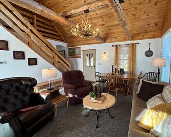 Cozy 1-bedroom cabin with AC, WiFi & garage in charming Ironwood - Ironwood - Living room
