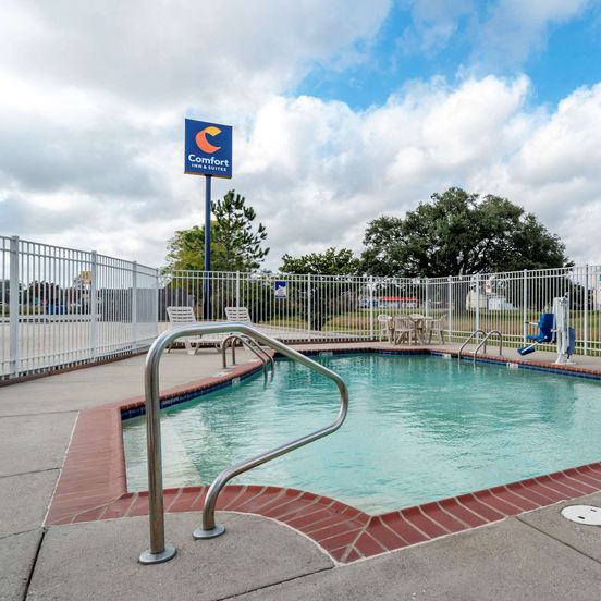 Pool view of Comfort Inn and Suites Scott-West Lafayette