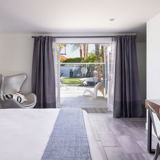 Bedroom view of The Palm Springs Hotel