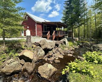 Little Red Cabin by the Brook- 5m to Waterfall - Warrensburg - Patio