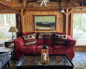 Secluded Katahdin View, Lakefront Bliss & Beach Cove Retreat - Millinocket - Living room