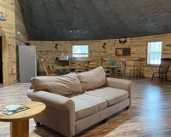 Upcycled Grain Bin Cabin - Leakey - Living room
