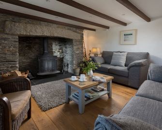 Luxury 5 star Farmhouse near padstow, wifi, fishing, bird hide, stunning views - Padstow - Obývací pokoj