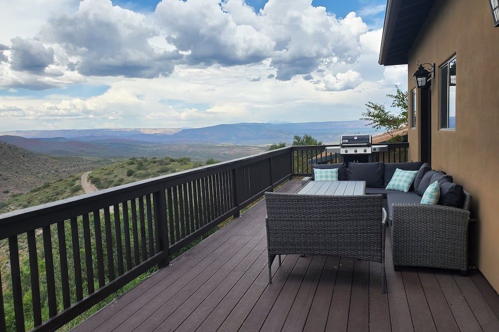 Balcony view of Your Ultimate Historic Mountainside Retreat in Jerome!