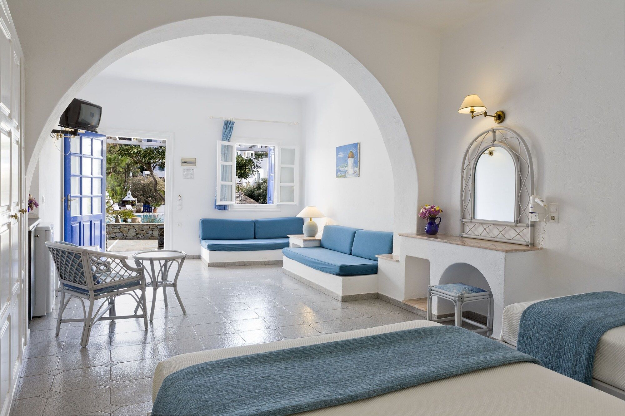 Kamari Hotel - Platis Gialos - Huiskamer