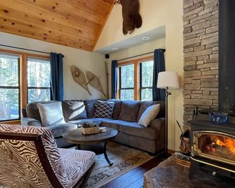 The Snowed Inn at Serene Lakes. Upscale with Hot Tub and Garage Parking! - Soda Springs - Living room