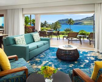 Ocean View - 3 Bedroom - Marriott's Kauai Lagoons - Full Resort Access - Lihue - Vardagsrum