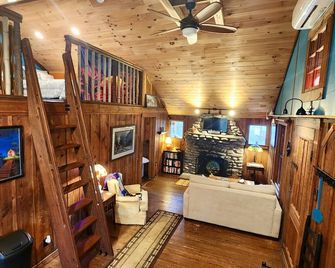 Rustic 1940's Appalachian Summer Cabin w/hot tub - Black Mountain - Black Mountain - Huiskamer