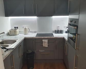 Stunning 1 bed apartment with a front yard terrace! - London - Kitchen