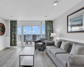 Oceanfront Atlantica 2BR Condo w Balcony - Myrtle Beach - Living room