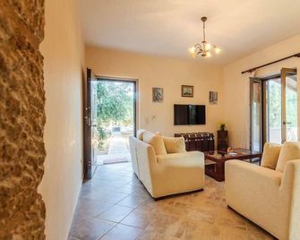 Selinitsa Stone Residence-Private Poolside Retreat - Agios Nikolaos - Living room