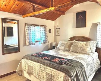 Cozy waterfront cabin in delightful Brimley with WiFi, AC, sand beach - Brimley - Bedroom