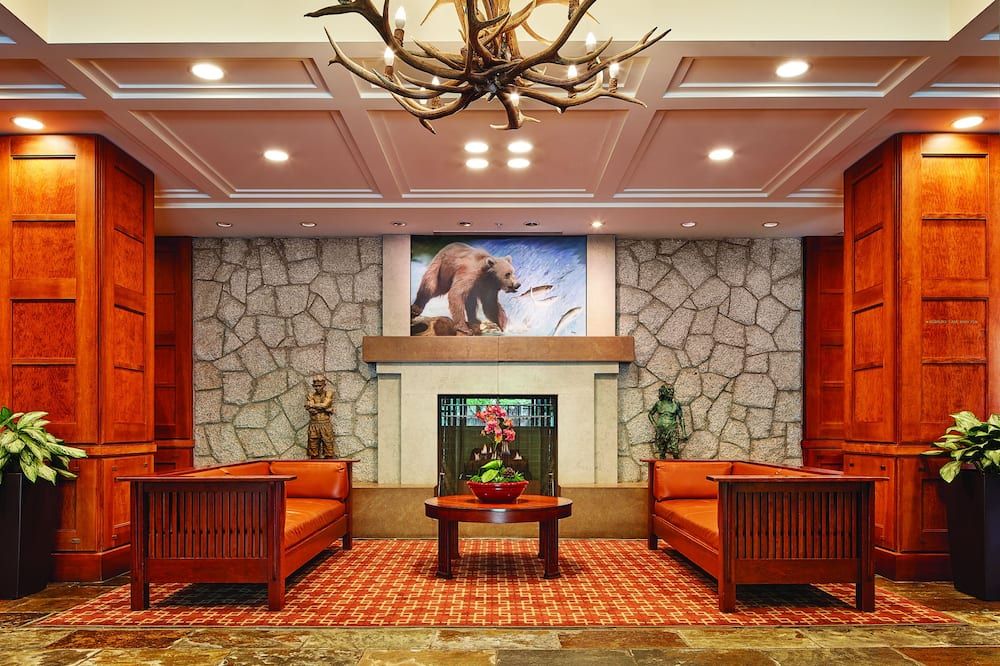 Front desk view of Pan Pacific Whistler Mountainside