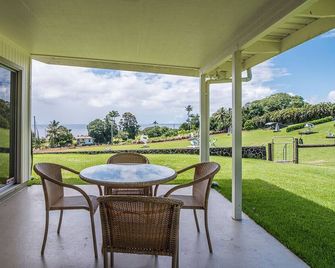 This Tropical Bungalow features Air Conditioning and Tempurpedic King Bed - Pepeekeo - Patio