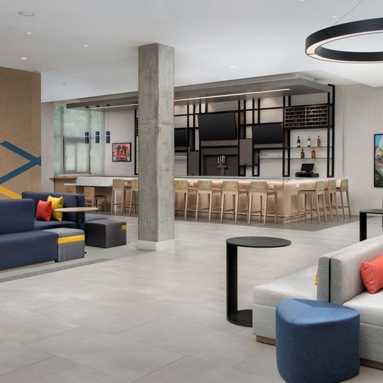 Lobby view of Hilton Garden Inn San Jose Airport