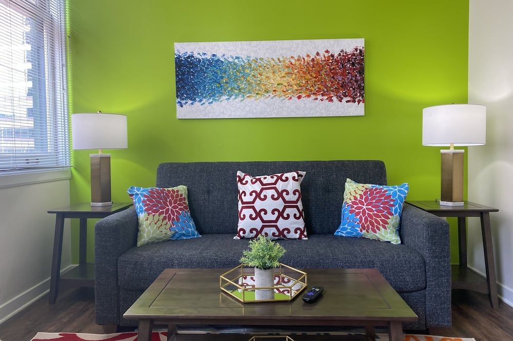 360° Terrace View King Beds Self Check-In Wifi W/D - Indianapolis - Living room