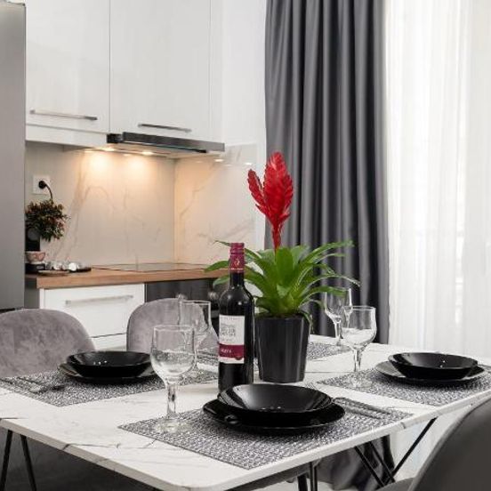 Dining room view of Amersa Luxury Apartments