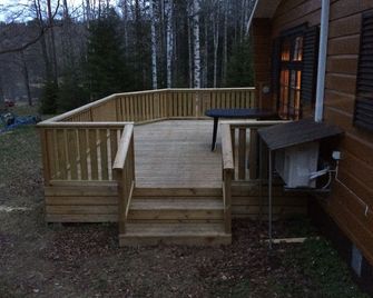 Vacation home directly on the lake, boat, sauna - Virserum - Patio