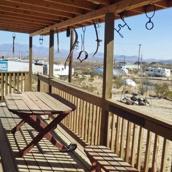 Outdoors view view of Lornas Ghost Town Cabin: Make The Most Of Your Vacation Time. Convenient Cabin In The Ghost Town