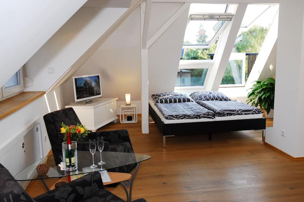 Romantic attic apartment in beautiful Laubegast neighbourhood in Dresden - דרזדן - סלון