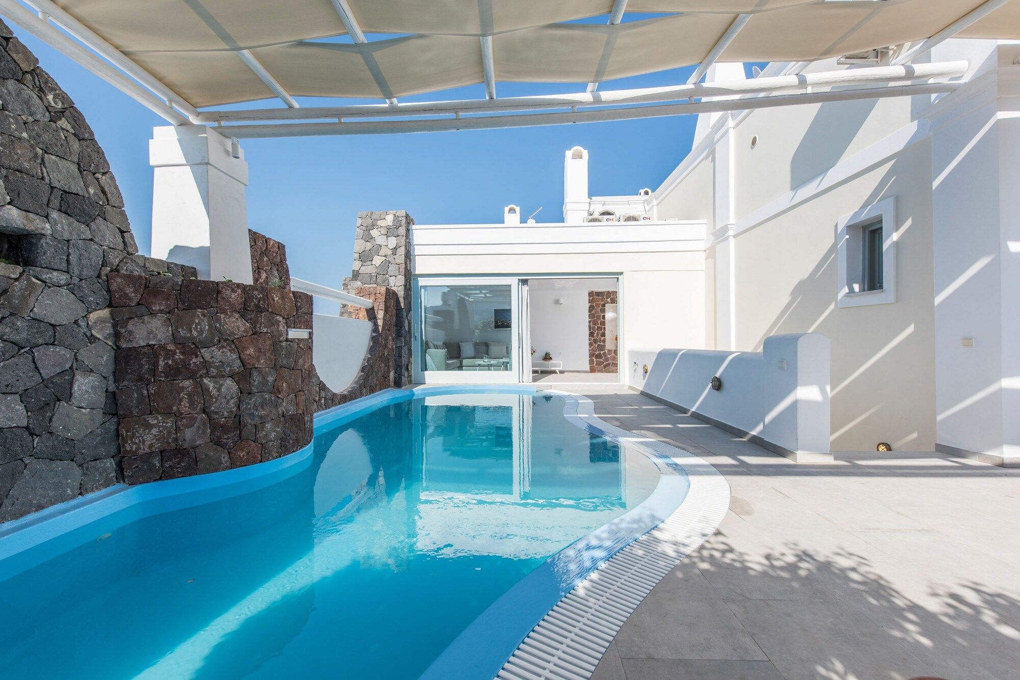 Secret Earth Villas - Santorini - Kamari - Piscina