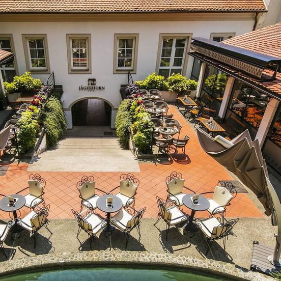 Buffet view of Hotel Jägerhorn