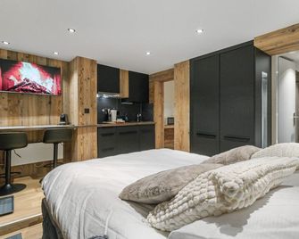 Studio rénové au centre de Saas-Fee - Saas-Fee - Bedroom