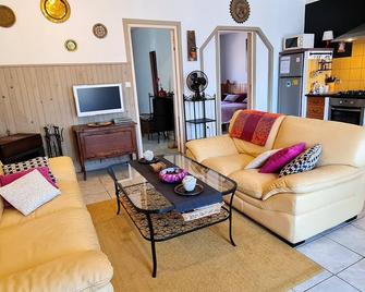 The Oustal Delcastèl, Furnished very comfortable with large south facing terrace and BBQ - Puicheric - Sala de estar