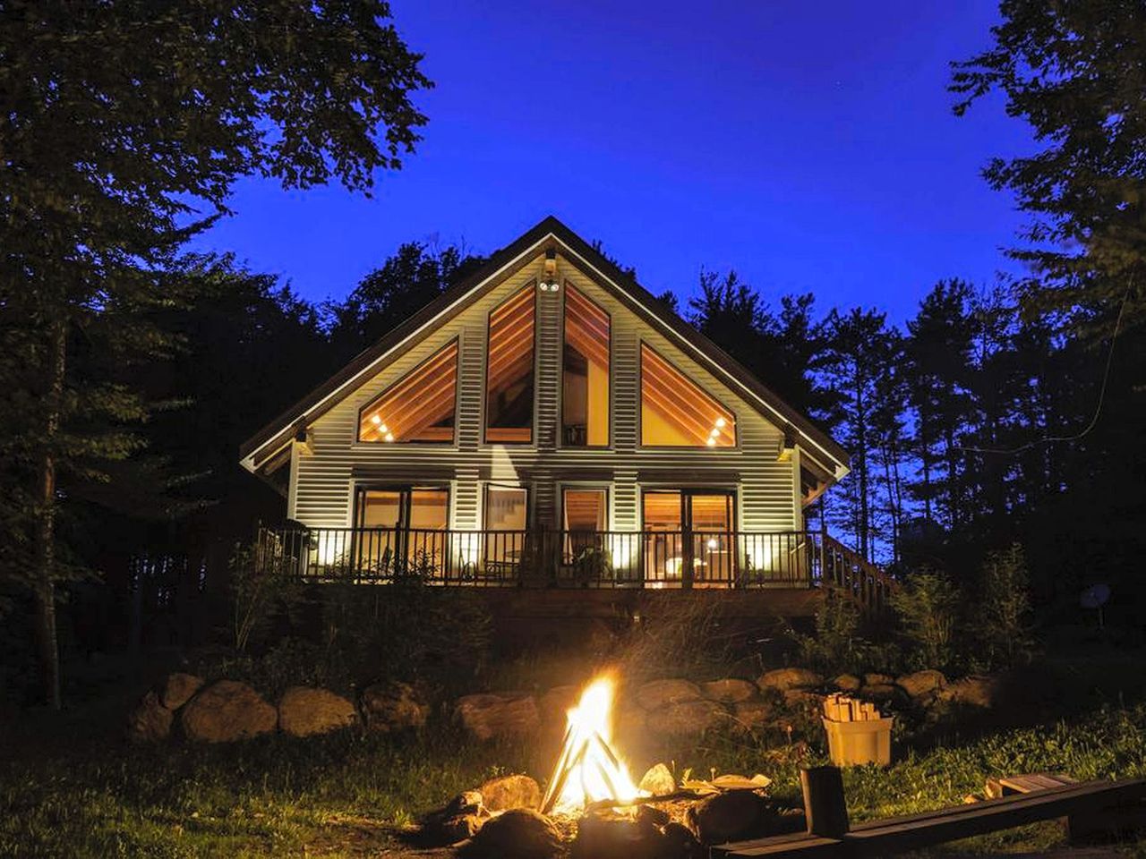 Beautiful Two-Bedroom Cabin Rental Set in the Forests of the Berkshires, Massachusetts