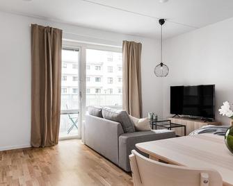 Modern Stylish Apartment With Balcony In Stockholm - Järfälla - Salon