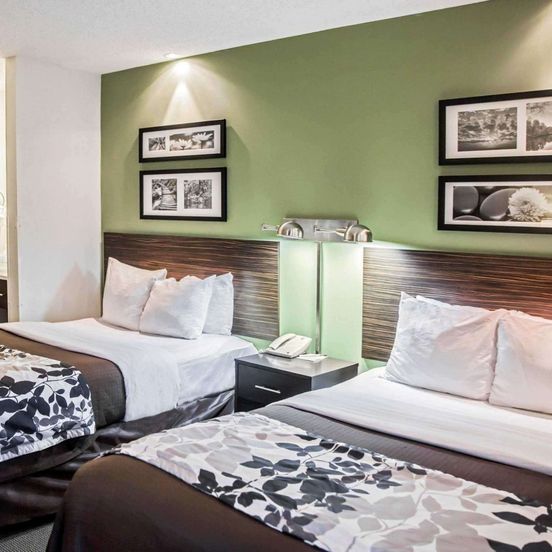 Bedroom view of Sleep Inn