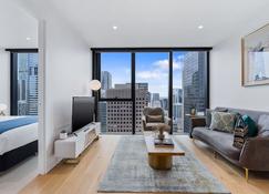 Collins House Apartments By Cllix - Melbourne'dan - Oturma odası