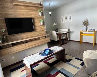 Sua Estadia Premium na melhor localização do Setor Bueno em Goiânia - Goiânia - Living room