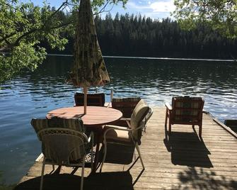 Beautiful lake home that sleeps 18 people with a private dock and view! - Nine Mile Falls - Patio