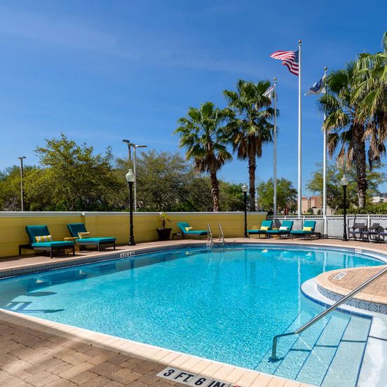 Pool view of Hampton Inn & Suites Jacksonville Deerwood Park