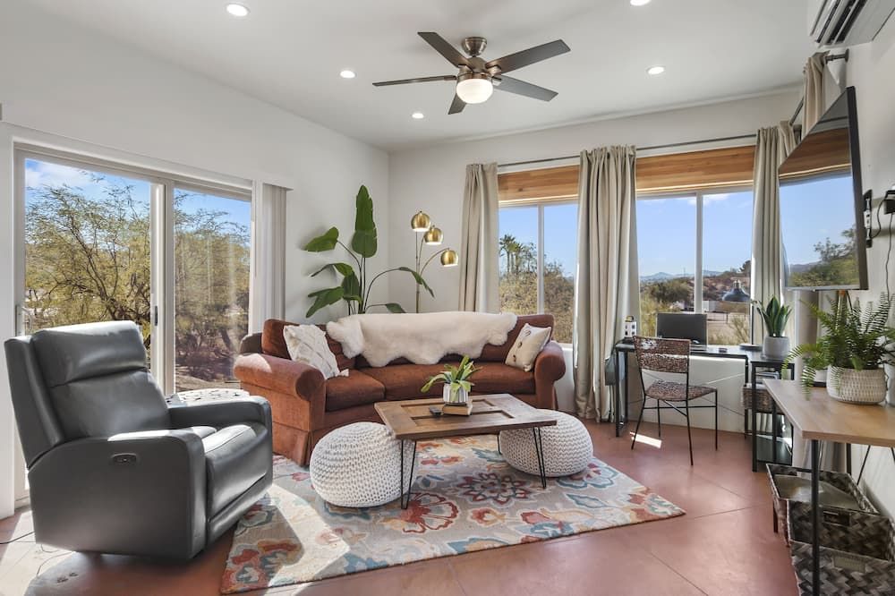 Living room view of Casa Agave New Fully Appointed! Couples And Meadows Clients. Read Reviews!