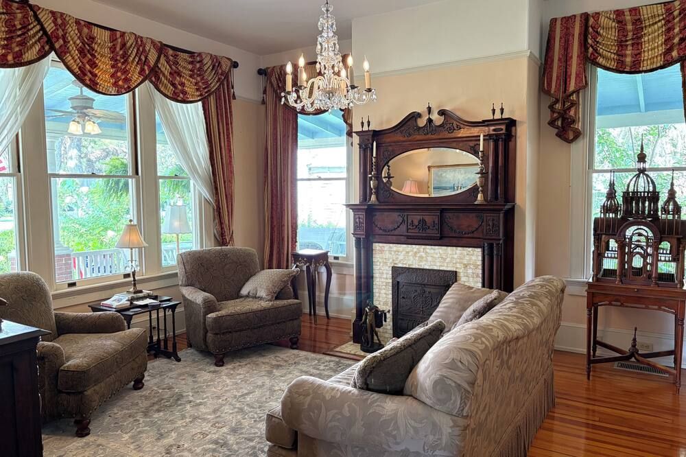 Hoyt House Luxury Bed & Breakfast - Fernandina Beach - Wohnzimmer