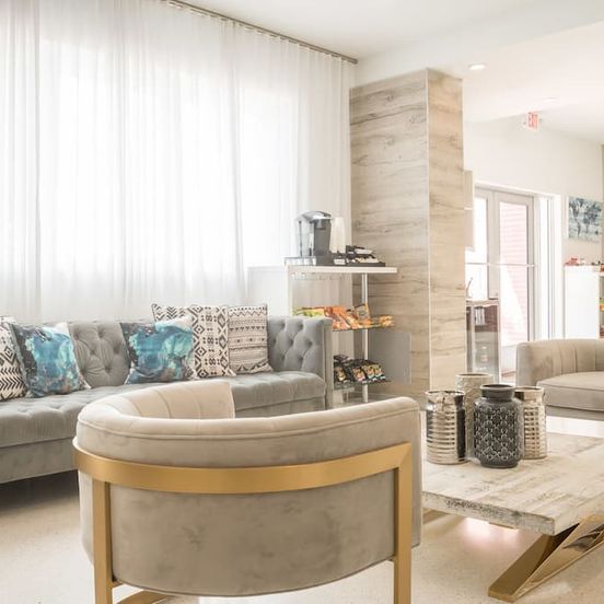 Living room view of Hotel Belleza